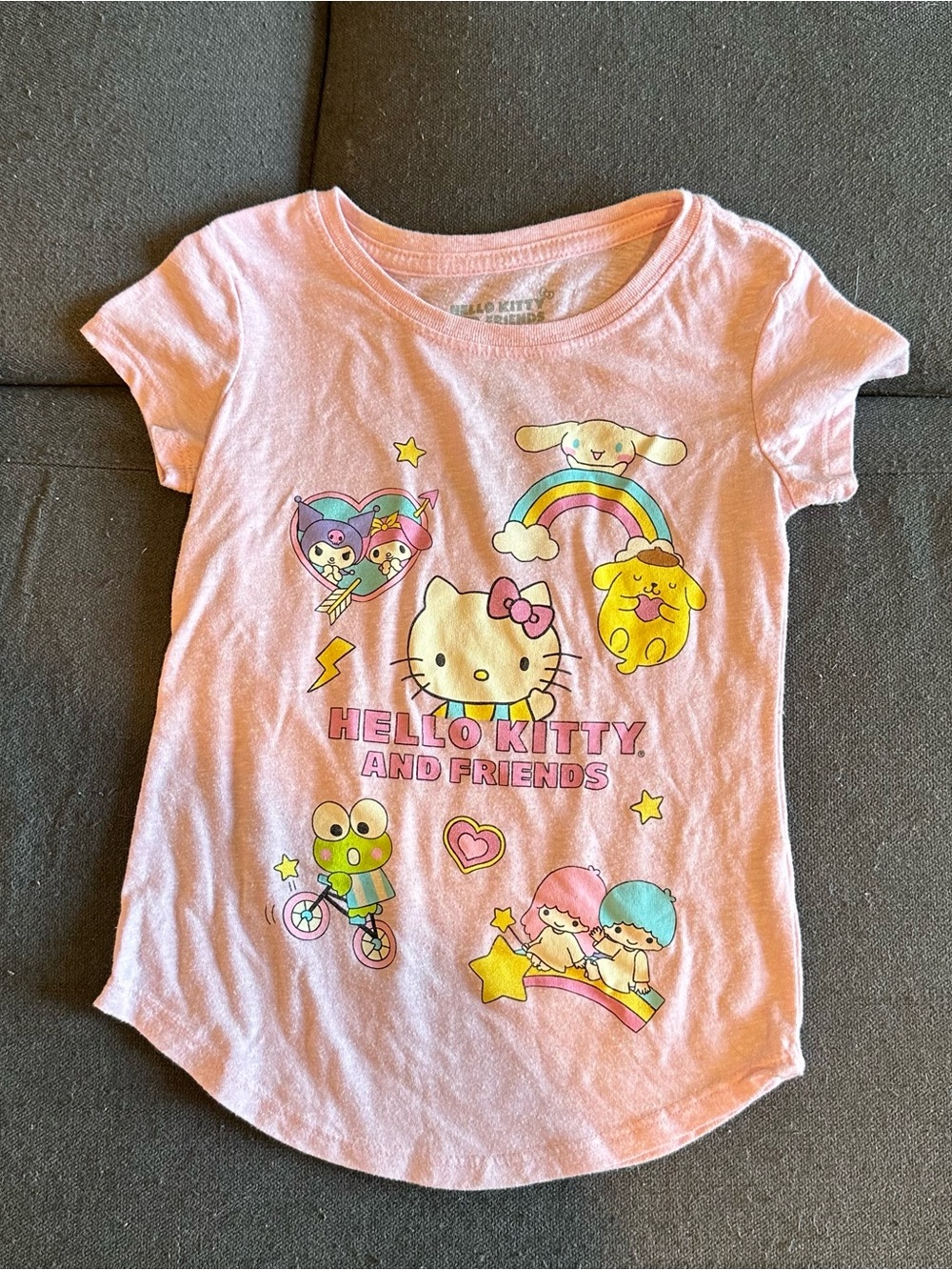 Sanrio Hello Kitty and Friends Girls Pink Graphic T-Shirt Short Sleeve